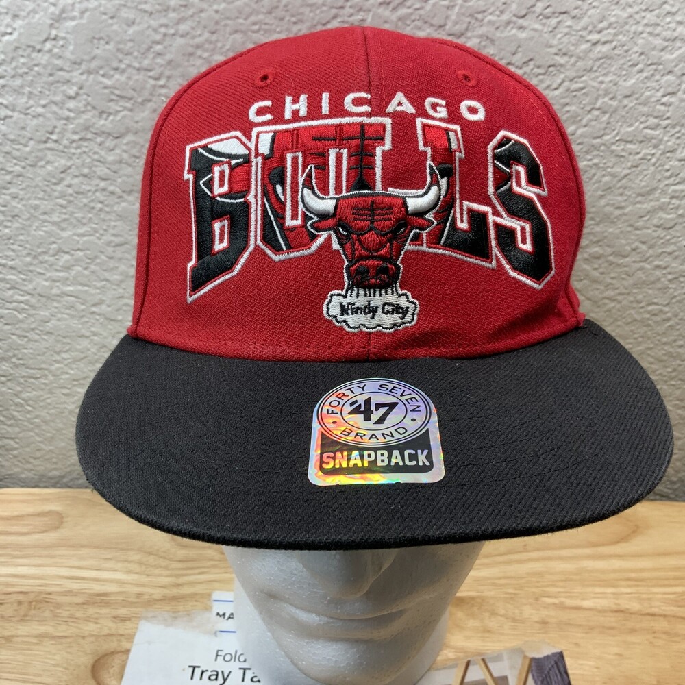 Vintage Chicago Bulls Snapback Hat 47 Brand Cap NBA Hardwood Classics Basketball